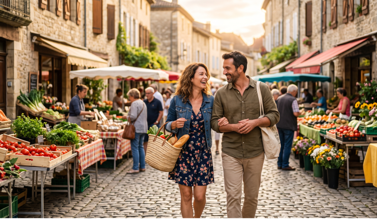 Couple se promenant bras dessus bras dessous, agence de rencontre à Niort